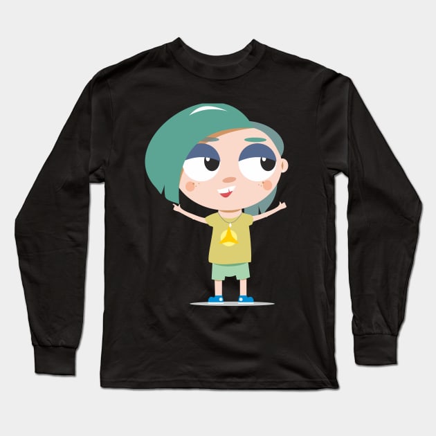 Smily Long Sleeve T-Shirt by Piruru